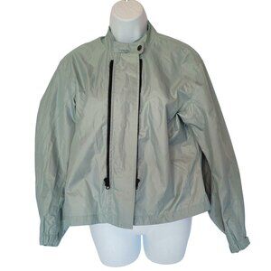 Joe Rocket Motorcycle Jacket Womens L Green Full Zip Coat Soft Shell Zippers Pol
